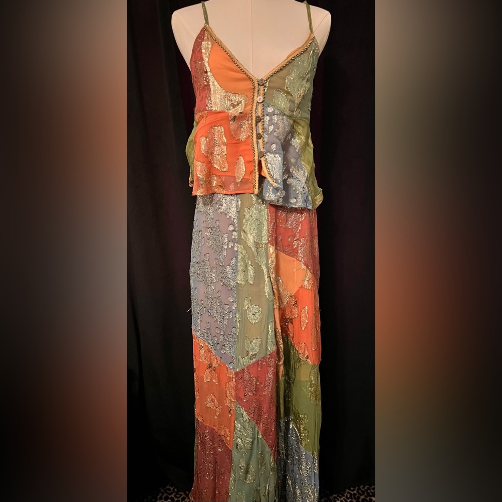 Free People Mini Moon Beaded Embellished Metallic Set Multicolor